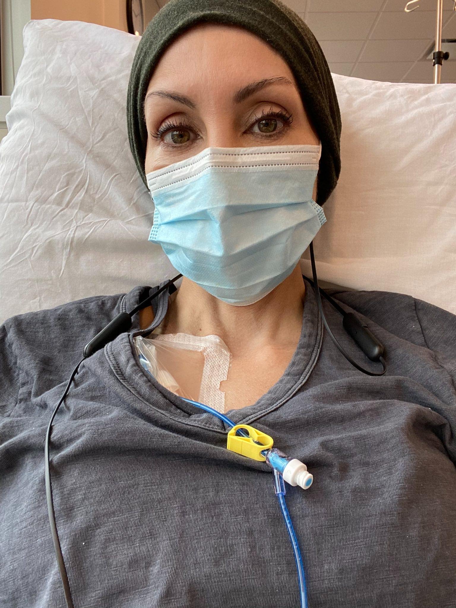 Lara receiving chemo.