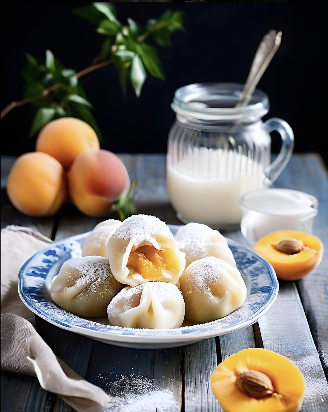 stock image of apricot desserts